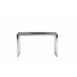 Pangea Home Vlad Modern Brushed Steel Metal Console Table in Silver
