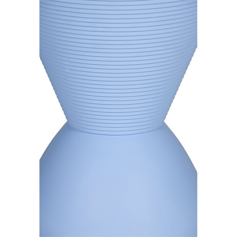 Pangea Home Bongo Modern Polypropylene Plastic Indoor/Outdoor Side Table in Blue