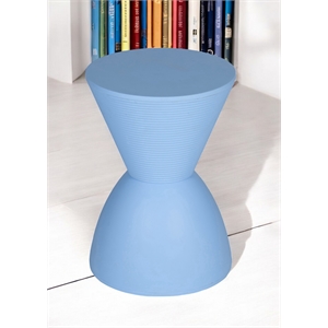 Pangea Home Bongo Modern Polypropylene Plastic Indoor/Outdoor Side Table in Blue