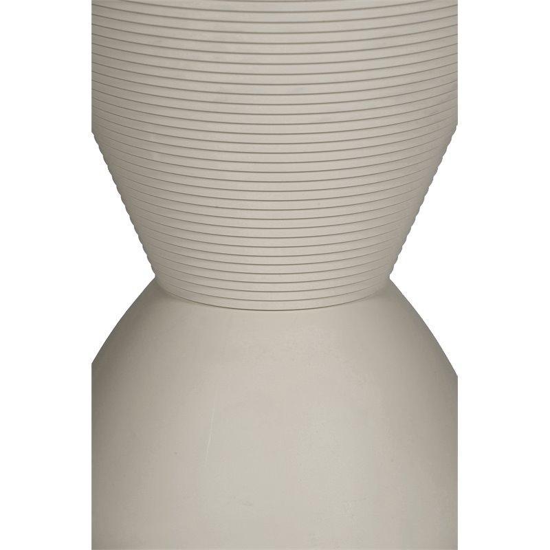 Pangea Home Bongo Modern Polypropylene Plastic Indoor/Outdoor Side Table in Gray
