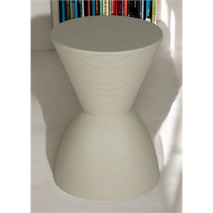 Pangea Home Bongo Modern Polypropylene Plastic Indoor/Outdoor Side Table in Gray