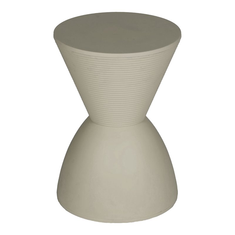 Pangea Home Bongo Modern Polypropylene Plastic Indoor/Outdoor Side Table in Gray