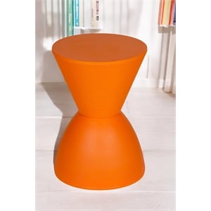Pangea Home Bongo Polypropylene Plastic Indoor/Outdoor Side Table in Orange