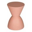 Pangea Home Bongo Modern Polypropylene Plastic Indoor/Outdoor Side Table in Pink