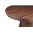 Pangea Home Donald Modern Wood Veneer & Polished Steel Dining Table in Walnut