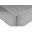 Pangea Home Spenser Cubix Brushed Metal Coffee Table in Silver