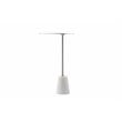 Pangea Home Churchill Modern Genuine Marble & Steel Side Table in White
