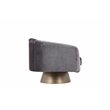 Pangea Home Audrina Swivel Velvet & Metal Lounge Chair in Brass & Gray