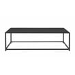 Pangea Home Miley Rectangular Modern Metal Coffee Table in Black