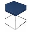 Pangea Home Fred Gloss Lacquer & High Polished Steel Metal Side Table in Navy