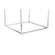 Pangea Home Fred Gloss Lacquer & High Polished Steel Metal Side Table in Navy