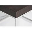 Pangea Home Fred Modern Wood Veneer & High Polished Steel Side Table in Espresso