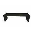 Pangea Home Vlad Rectangular Modern Steel Metal Bench in Black