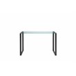 Pangea Home Helen Modern Tempered Glass & Metal Desk in Black