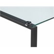Pangea Home Helen Modern Tempered Glass & Metal Desk in Black