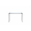 Pangea Home Helen Modern Tempered Glass & Metal Desk in White