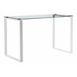 Pangea Home Helen Modern Tempered Glass & Metal Desk in White