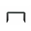 Pangea Home Vlad Modern Metal & Tempered Glass Desk in Black