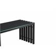 Pangea Home Vlad Modern Metal & Tempered Glass Desk in Black