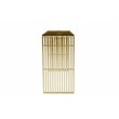 Pangea Home Lux Modern Brushed Steel Metal and Glass Console Table in Gold