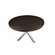 Pangea Home Remi Modern Wood Veneer & Polished Steel Dining Table in Espresso
