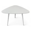 Pangea Home Hal Modern Lacquer Wood & Powder Coated Accent Table in White