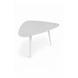 Pangea Home Hal Modern Lacquer Wood & Powder Coated Accent Table in White