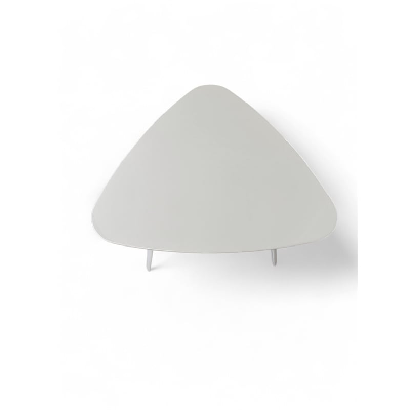 Pangea Home Hal Modern Lacquer Wood & Powder Coated Accent Table in White