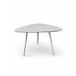 Pangea Home Hal Modern Lacquer Wood & Powder Coated Accent Table in White
