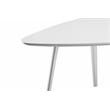Pangea Home Hal Modern Lacquer Wood & Powder Coated Accent Table in White