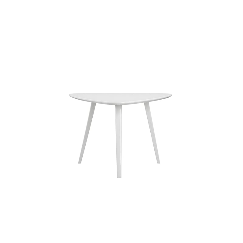 Pangea Home Hal Modern Lacquer Wood & Powder Coated Accent Table in White