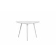 Pangea Home Hal Modern Lacquer Wood & Powder Coated Accent Table in White