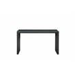Pangea Home Vlad Modern Metal & Tempered Glass Console Table in Black