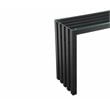 Pangea Home Vlad Modern Metal & Tempered Glass Console Table in Black