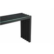 Pangea Home Vlad Modern Metal & Tempered Glass Console Table in Black