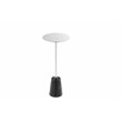 Pangea Home Winston Modern Genuine Marble and Metal Side Table in Black