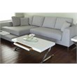 Pangea Home Alexa Gloss Lacquer & Polished Steel Metal Coffee Table in White