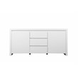 Pangea Home Bowa Modern High Gloss Lacquer Wood Buffet in White
