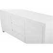 Pangea Home Bowa Modern High Gloss Lacquer Wood Buffet in White