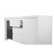 Pangea Home Bowa Modern High Gloss Lacquer Wood Buffet in White