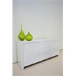 Pangea Home Bowa Modern High Gloss Lacquer Wood Buffet in White