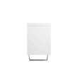 Pangea Home Sienna Modern Gloss Lacquer and Steel Metal Buffet in White