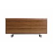Pangea Home Sienna Modern Wood Veneer and Steel Buffet in Walnut
