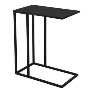 Pangea Home Miley Rectangular Modern Metal Tray Table in Black
