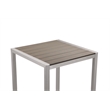 Pangea Home Betty 5-Piece Modern Aluminum Bar Set with Arms in Gray