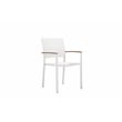 Pangea Home David 14-Piece Modern Aluminum Dining Set in Teak and White Finish