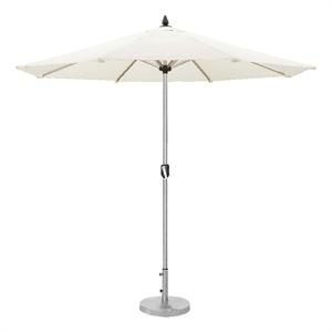 pangea home ella modern aluminum and fabric umbrella brush/white