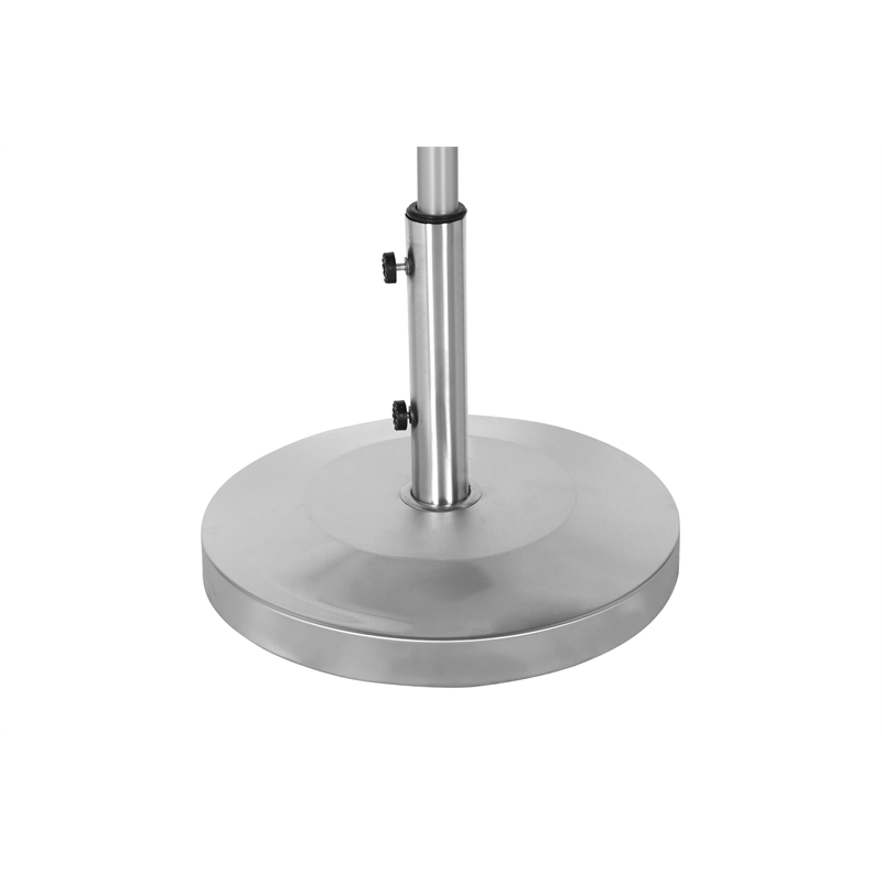 Pangea Home Ella Modern Aluminum and Fabric Umbrella Set in Brush/White