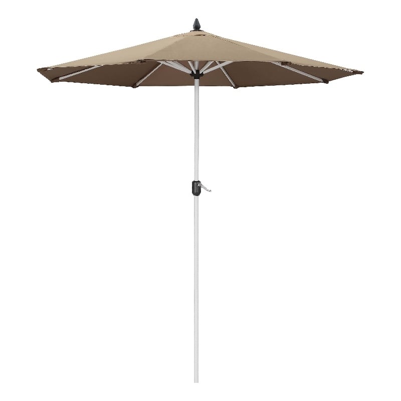 Pangea Home Ella Modern Aluminum and Fabric Umbrella Gray/White
