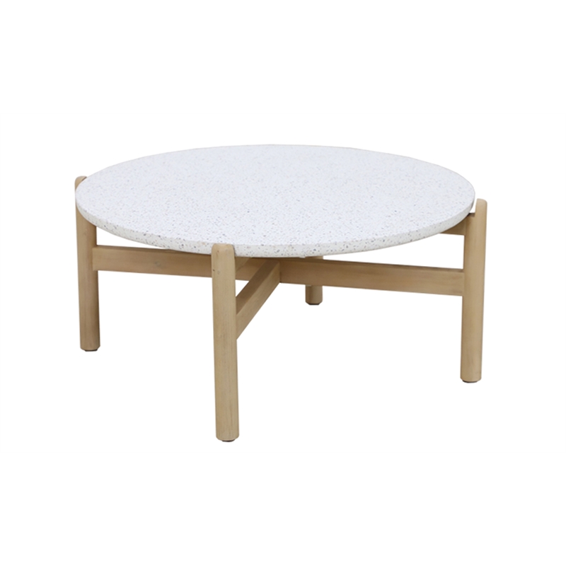 Pangea Home Mimi 3-Piece Acacia Wood Side Tables and Coffee Table in Natural